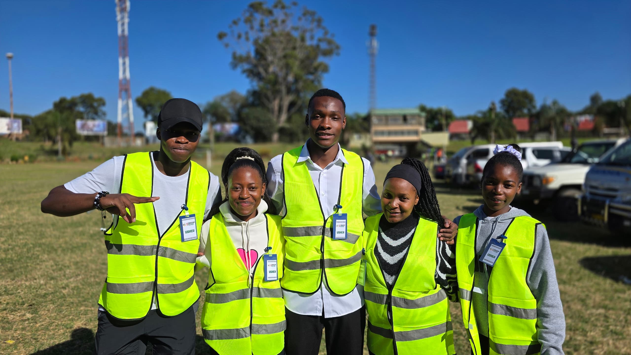 EBBA members with students at Mr and Miss Moleli event